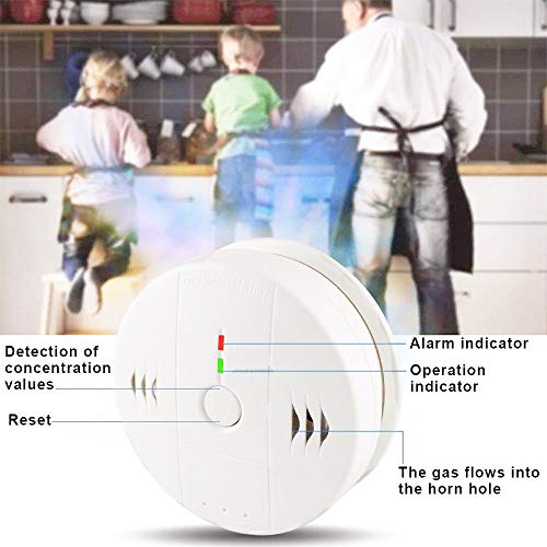 Combination Smoke and Carbon Monoxide Detector Alarm, 2-Pack GLBSUNION Beeps Warning Smoke and CO Alarms for Basements Travel Home Office Kitchen Bedroom Car, Battery Operated, Comply with UL 217/2034