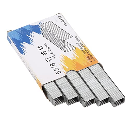 Socobeta Grapa de Alambre Galvanizado, Pistola de Clavos Resistente y Duradera, Grapa 53/8 para Uso en Oficina, Hogar y Escuela, 1000 Unidades/caja