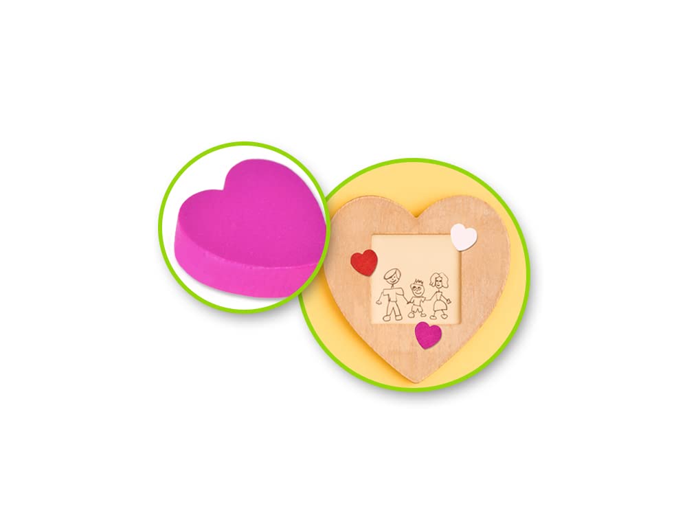 Amazon.co.jp: 木製ハート - 塗装された木製厚手ビットハート クラフト