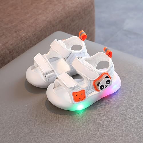 Toddler Baby Unisex Light Up Sandals Panda Pattern Soft Bottom Non Slip Sandals Summer Fashion Walking Shoes2