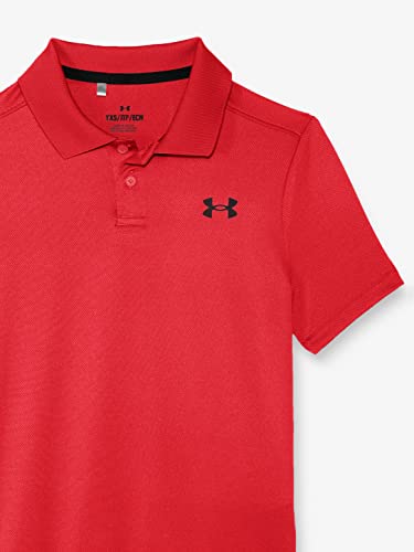 Under Armour Boys' Standard Performance Polo, (600) Red / / Black, Youth Small #TOP2