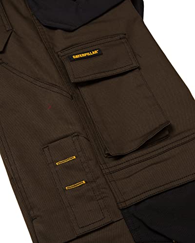Caterpillar Men's H2O Defender Water Resistant Work Pants With Reinforced Knees, Bellowed Cargo Pocket And Tool Bags, Dark Earth/Black, 32/34 #TOP6