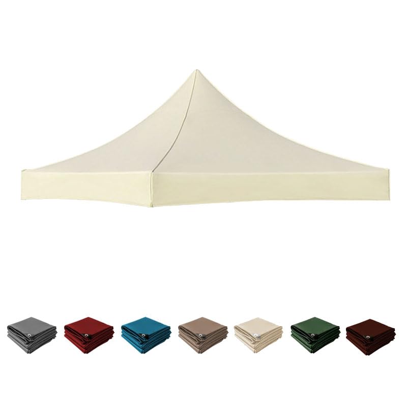 Toile de Toit de Rechange pour Pavillon Tonnelle Tente (Blanc cassé)