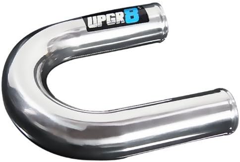 Upgr8 Universal Outside Diameter Polished Aluminum Pipe (3.5"(89MM), 180 Degree)