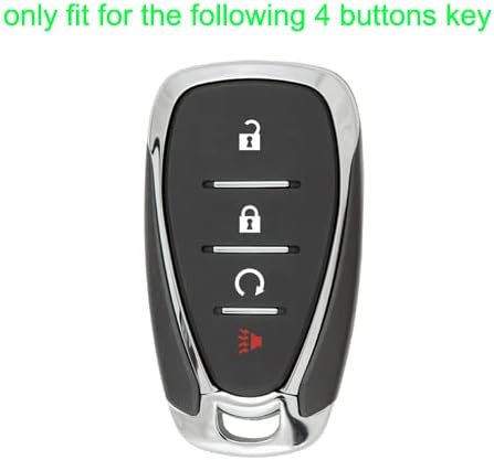 Miniatura 2 de 2 fundas de goma de silicona con 4 botones para llavero inteligente, sin llave, compatible con Chevrolet Blazer Bolt Equinox Traverse Trax