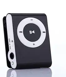 MP3 leitor de música portátil Mini MP3 reprodutor de clipe traseiro durável com cartão de memória e cabo (preto)