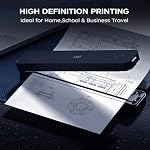 PRT Thermal Portable Printer Wireless for Travel, 203 DPI Inkless Bluetooth Support 8.5"x11" US Letter, A4, Compatible with iOS, Android, Laptop, Mobile Printer for Office, Vehicle, Home Use