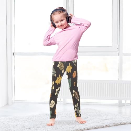 Toddler Girls Leggings Printed Yoga Pants Leggings Turtle and Leaf for Kids4