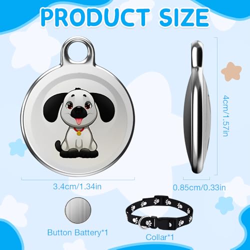 WDKXCN Mini GPS-Tracker für Hund und Katze - IP65-Wasserdichter Haustiersystem, Schlüsselschnalle mit Echtzeit-Standortverfolgung