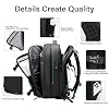Travel Backpack with Vacuum System,60L Expandable Vacuum Backpack Travel with TSA Lock,17.3 inch Laptop Backpacks Vacpack Backpacks with Vacuum(Black,Built-in Air Pump)