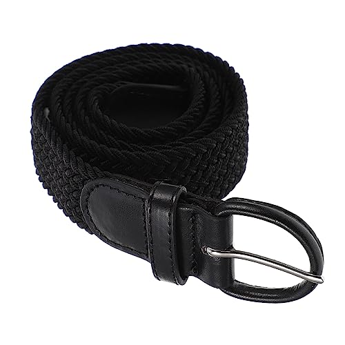 BESPORTBLE Elastic Woven Waist Belt for Women and Men Decorative Stretch Waistband Belt for Dresses Sweaters Non Fading Fabric Strap to Enhance Figure and Comfort in Black
