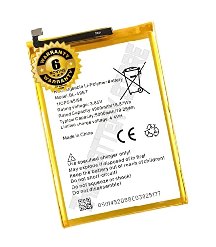 Image of THE BATTERY STORE Original bl-49ET Battery for Tecno Pouvoir 3 Air LC6 Battery with 6 Month Warranty and high Capacity Battery Backup. (BL-49ET)