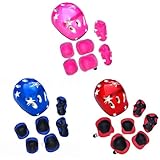 Vibsky 7 in 1 Kleinkind Helm und Knie Ellenbogen Handgelenk Pads Set für 5-16 Jahre alt...