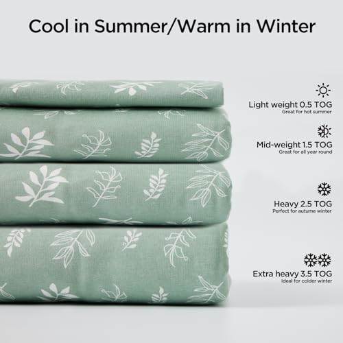 Image of Duomiaomiao 3.5 TOG Toddler Sleep Bag 2-3T 100% Cotton Winter Side Open Zipper Baby Sleep Sack with Feet, Warm Toddler Wearable Blanket