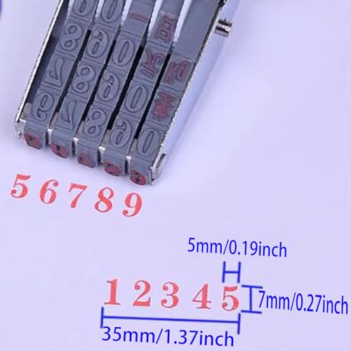 5 Digit Changeable Number & Symbol Rolling Stamp, Multicolor Multi-Function Roller Stamp for Date Business & Office Use - Image 3