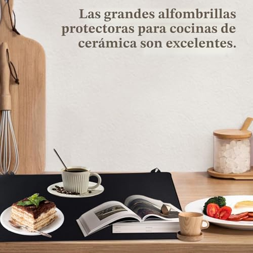 Miniatura 6 de Killogood Cubre Vitrocerámica 61 X 53 Cm Cubierta Para Cocina Protección Contra Salpicaduras Cubierta Para Placa Induccion, Vitrocerámica, Negro