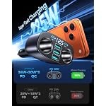 7 in 1 Cigarette Lighter Splitter, JOYROOM 225W 2-Socket Fast Car Charger - Image 2