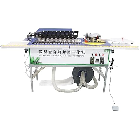 TECHTONGDA Woodworking Edge Bander Automatic Edge Banding Machine Curve Straight Edge Banding Machine Adjustable Speed 0-15m/min Cover