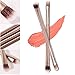 Double Ended Metal Handle Brush Eyeshadow Eyebrow Eye Shadow EyeLiner Eyes Makeup Brush