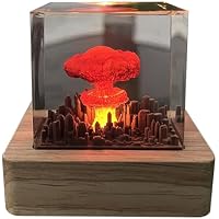 Kexpery Lámpara de atmósfera modelo de bomba nuclear de resina,
