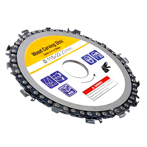 Bpjowvil HX-144-S 4-1/2 Inch Angle Grinder Disc 13 Teeth Chain Plate Wood Carving Disc Cutting Blade thumb #1