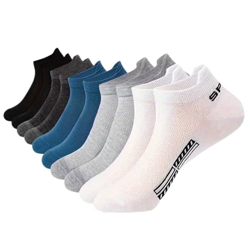SJeware Polyester 5 Pairs Sports Solid Ankle Length Socks For Men & Women, Multicolor, Pack Of 5, Free Size,102