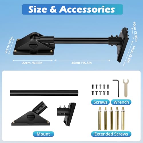 Image of UBeesize Starlink Gen 3 Mount, Starlink Pole Mount Kits for Standard 3 /4 /4X Satellite Dish, Adjustable Gen3 StarLink Roof Mounts with Pipe Adapter