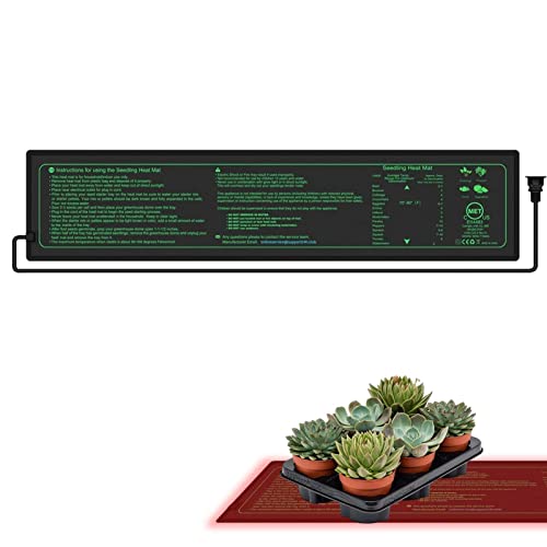 苗用ヒートマット - 防水ヒートパッド、植物加熱マット | 苗木用ヒートマット植木鉢発芽ウォーマー、植木鉢加熱パッド植物ヒートマット、屋内ガーデニング、水耕栽培用、4 X 20.67インチ
