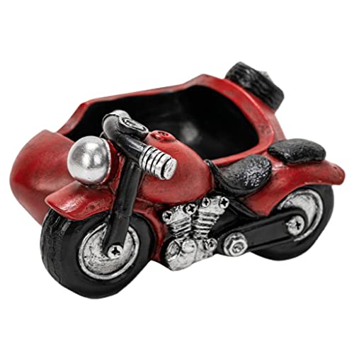 MCLIUJIA Posacenere per Interni Esterni Retro Forma Moto Posacenere Resina Cassetto di Cenere Soggiorno Decorazione Decorazione Ragazzi Creativo personalità Portacenere da Tavolo(Rot)