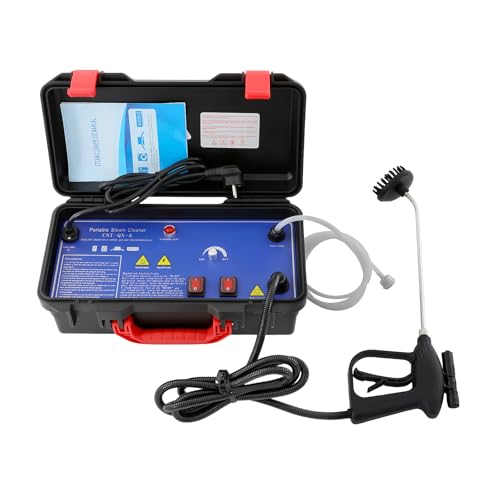 Limpiador a vapor 3000 W 2-3,5 bar, limpiador de vapor seco con 2 modos de agua fría vapor, cantidad de vapor ajustable, sin tanque, tubo de vapor de 2,8 m, limpiador de vapor de mano para suelos