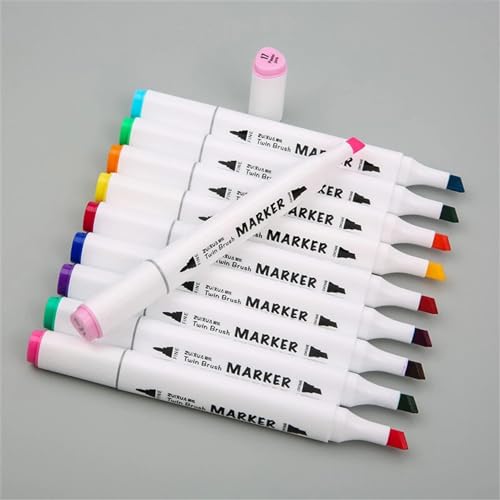 Image of Chrome 24 Colors Twin Head Art Markers for Manga and Impression Sketch (Set of 24)