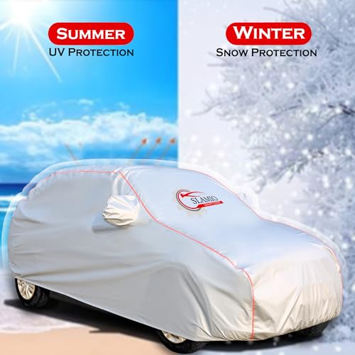 Image of Car Cover for Kia Carens Clavis 2025-2026 Model | 100% Waterproof, Dustproof, UV Resistant | All-Weather Protection with Mirror Pockets | Custom Fit, Triple Stitch | Grey