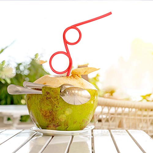 Crazy Loop Straws Plus Decorative Cards, (Pack Of 36) Wfexd Crazy Silly Colorful Reusable Drinking Straws Mega Pack Bpa And Pfoa Free #TOP7