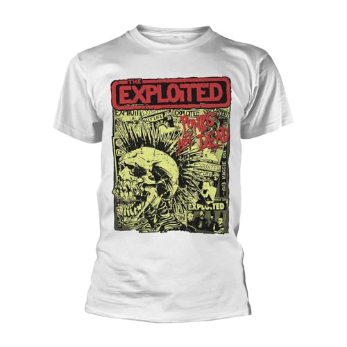 The Exploited T Shirt Punks Not Dead Nouveau Officiel Homme Blanc Size L