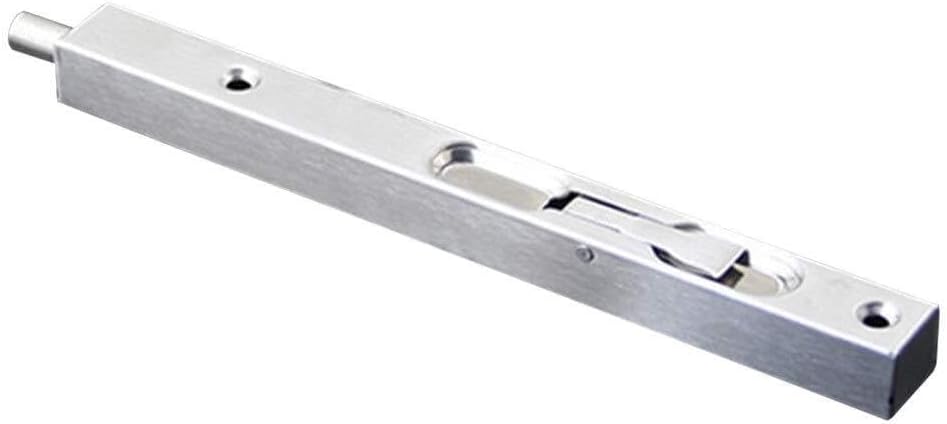Bolt Latch Lock, Door Barrel Bolt, Hardware Flush Latch Stainless Steel Slide Lock Door Bolt Brushed Lever Action Home Gate Concealed with Screws(6inch)