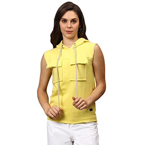 Image of Campus Sutra Cotton Women High Neck Sweatshirt