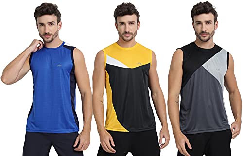 Image of FTX Men's Dri-Fit Round Neck T-Shirt - Charcoal, Royal Blue, Grey (709 7-709 9-709 11)