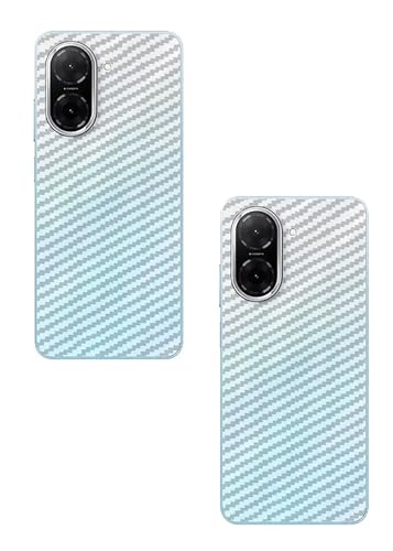 Image of (Pack of 2) Compatible with Redmi A5 / Poco C71 Skin Sticker /Vinyl wrap /Protective Film Mobile Back Skin Carbon Fiber 3D Transparent by Candeal Mizhan(Only Back)