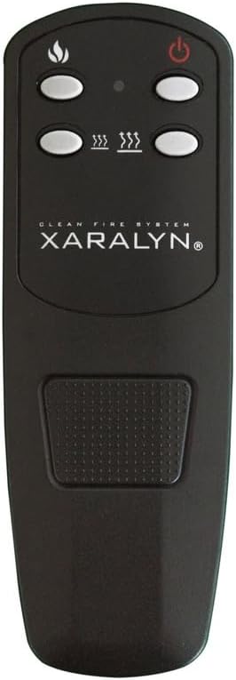 Xaralyn Hamar Electric Fireplace with safety icons for pets and kids, realistic flames, and electric power.