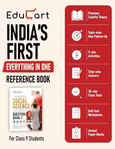 Image of Educart CBSE Class 9 Social Science (SST) Question Bank 2026-27 | Understanding Soc. India & Beyond PART-1 | Most Important Reference Book for 2027 ... extra) (NCERT Class 9 All Books 2026-27)