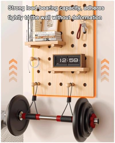 Modular Pegboard Organizer - 40x60 cm Multifunctional Wood Wall Storage Panels, 1.6cm Thick Perforated Tool Holder for Home, Office, Garage, Craft Room