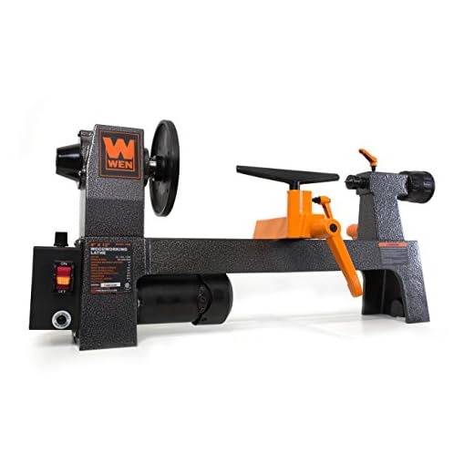 WEN 3420T 2-Amp 8 in. x 12 in. Variable Speed Benchtop Mini Wood Lathe