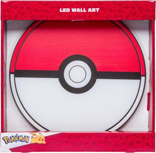Image of Silver Buffalo Pokemon Pokeball Small Die Cut Wall Art with Light Up Accents