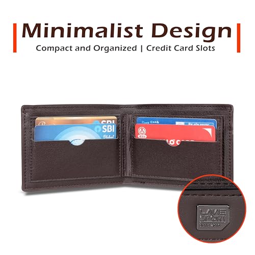 Image of Lavie Sport Men's William Wallet | 5 Card Slots | Biofold Wallet | Synthetic Leather | Purse for Men