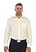 Gioberti Men's Long Sleeve Solid Dress Shirt, Ivory, Medium, Sleeve 33-34