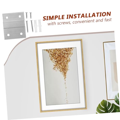 Image of Generic Secure Installation z Bracket Wall Mounting Kit French Cleat Hanger Wall Hangers for Mirror Whiteboard