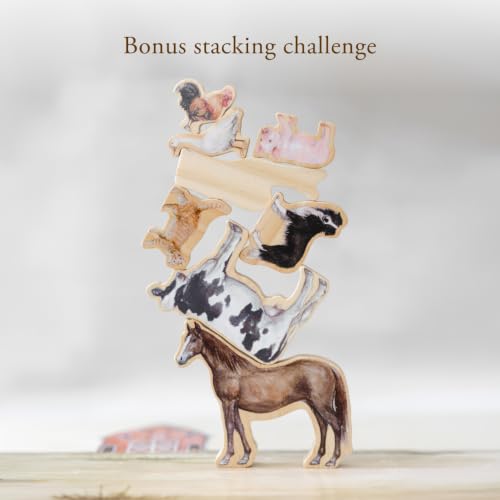 Image of Farm Animals Chunky Wooden Puzzle: A Tabitha Paige Wooden Puzzle for Toddlers 1-3