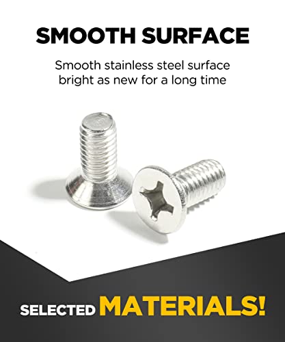 Image of YAKEFLY Rotor Screws,Screw Rotor Brake Disc Retaining 93600-06014-0H,Universal Fit Automotive Replacement Brake System Parts,Stainless Steel Retaining Screws for Front and Rear (4PCS)