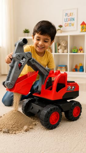 Image of Big JCB Toy (Red) | Plastic material
