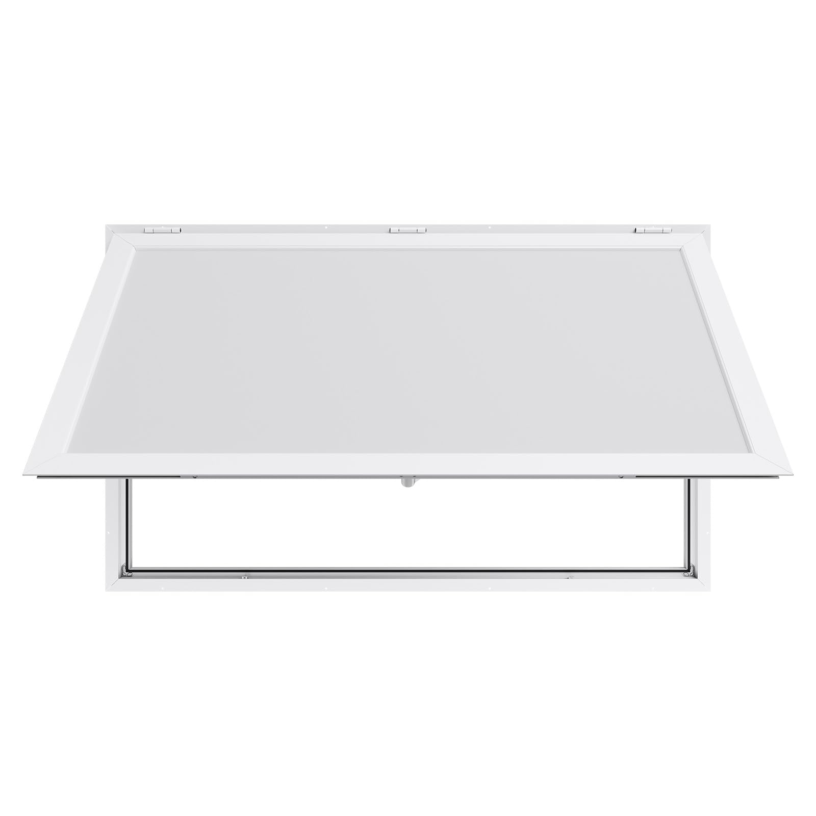 VEVOR Fenêtre de Concession pour Camion Restaurant 152,4x91,5 cm, Fenêtre de Service pour Stand de Vente, Cadre en Alliage d'Aluminium, sans Verre, avec Porte à Auvent et Crochet de Traction